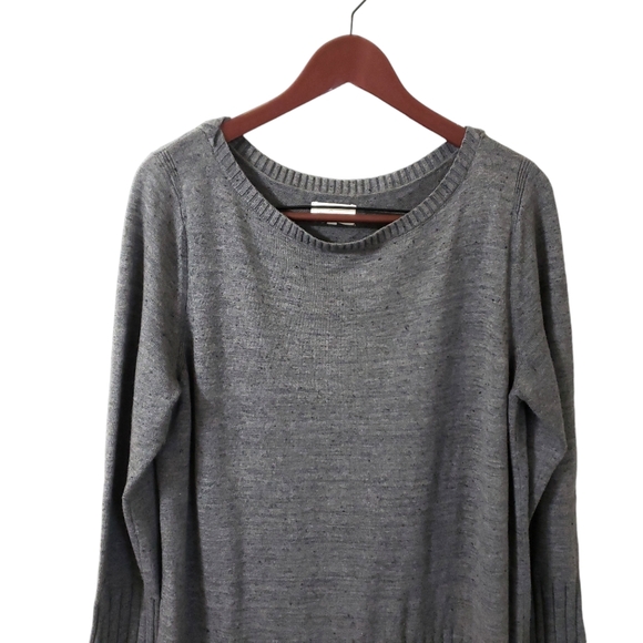 Lou & Grey Knit Ribbed Midi Shift Sweater Dress Sz Large - Picture 2 of 13